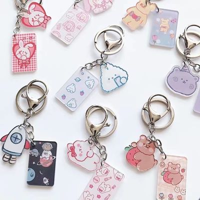Silver Gold Enamel Custom Key Chain Health Positive Reminder Hard Enamel Keychain
