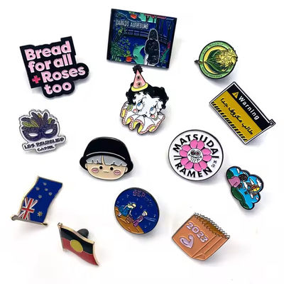 주문 대량 고품질 맞춤형 귀여운 디자인 개인화 로고 금속 배지 소프트 에나멜 옷깃 핀 online manufacture