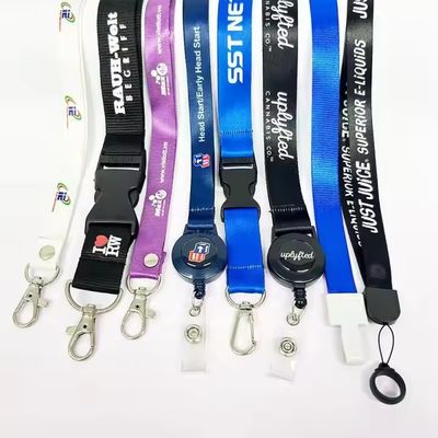 주문 Custom Logo Polyester Lanyard Neck Strap with Silkscreen Printing for Keychain and ID Cards online manufacture