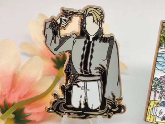 주문 1.5 Inch Soft Enamel Lapel Pin Custom Zinc Alloy Metal Badge for Branding online manufacture