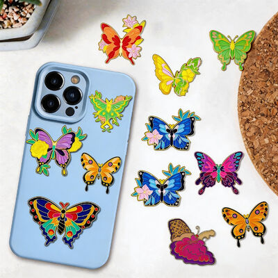 주문 여성용 맞춤형 금속 전화 스티커 3M 접착제로 브러치 스타일 UAE, 사우디, 쿠웨이트, 오만, 바레인 online manufacture