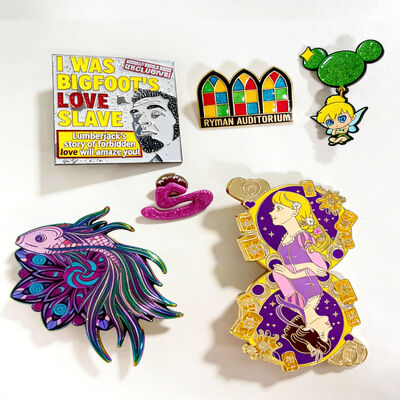 주문 맞춤형 금속 옷깃 핀, 개인화된 로고, 반짝이는 색상 및 고객 사이즈 옵션 online manufacture