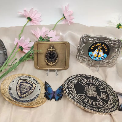 합금 자동 벨트 Buckle 진크 합금 구리 사용자 지정 로고 Buckle 라체트