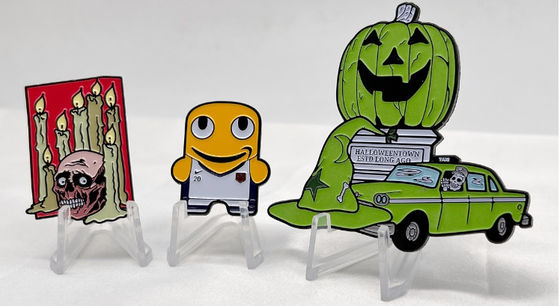 금속 1.5in 부드러운 에나멜 랩 핀 배지 금속 하드 사용자 지정 금속 핀 배지