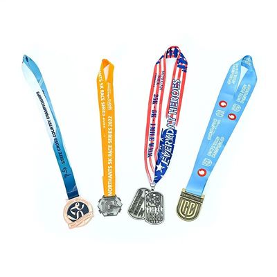 Customized Design Polyester Personalized Lanyards with Silkscreen Printing for Medal Ribbons (메달 리본을 위한 실크 스크린 인쇄)