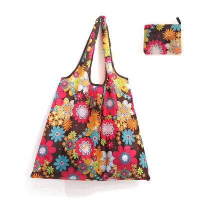 맞춤형 인쇄 토트백 - 접이식 재활용 폴리에스테르, 풀 컬러 쇼핑 및 프로모션 가방