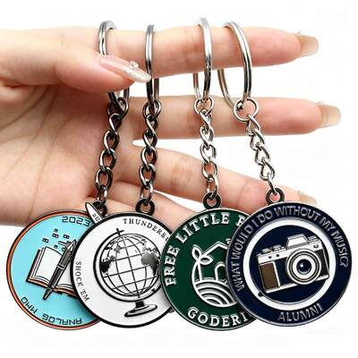 Custom Heart Shape Keychain with Soft Enamel Finish and Zinc Alloy Construction for Promotional Gifts