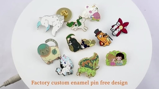 고품질 무례한 과대 광고 짐승 호랑이 사자 동물 염색 금속 에나멜 핀