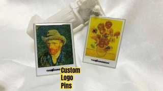 맞춤형 금속 핀 오프셋 인쇄 로고 배지